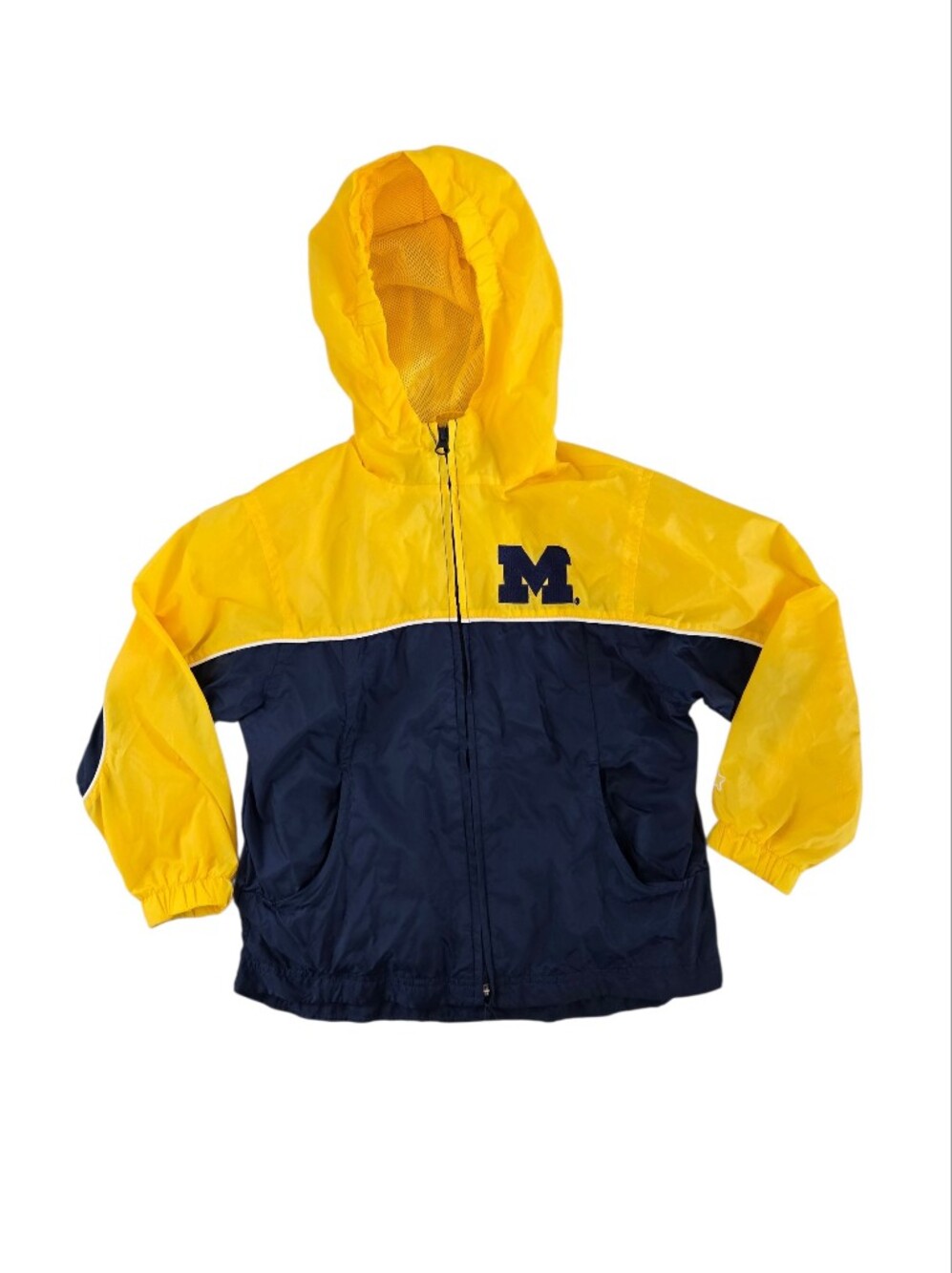 University of Michigan Vintage Y2k Starter Two-Tone Hooded Windbreaker Jacket